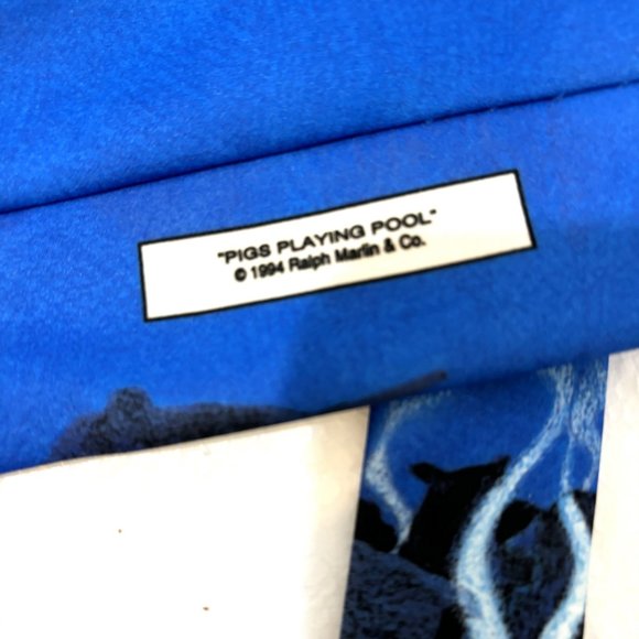 Pigs Playing Pool Unique Novelty Necktie 1994 Vintage - Picture 7 of 9